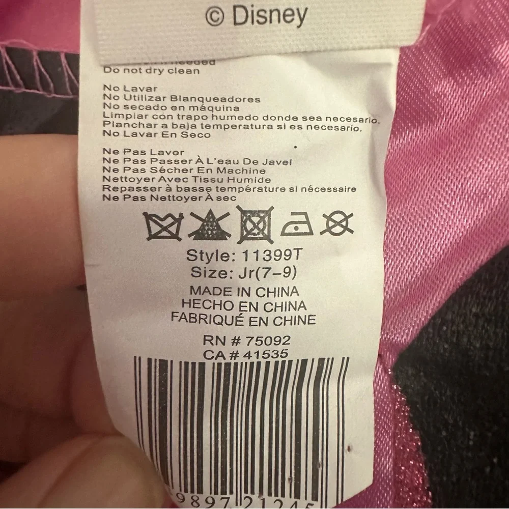 Minnie Mouse pink & white polka dot dress junior 7-9
